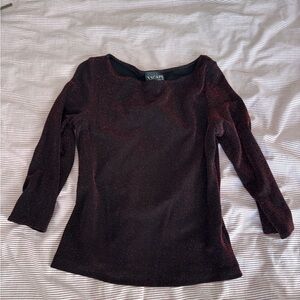 Xscape Women's Red and Black Long Sleeve Top